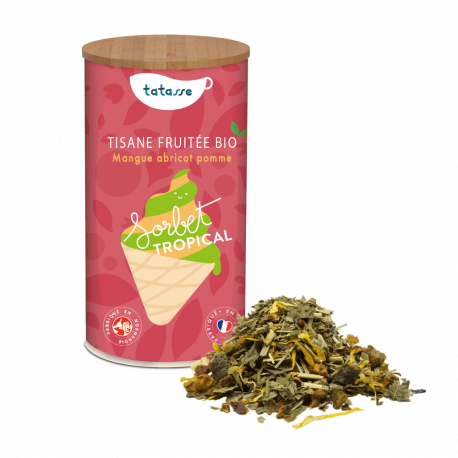 Tisane fruitée bio Mangue Abricot - Sorbet Tropical - Tatasse