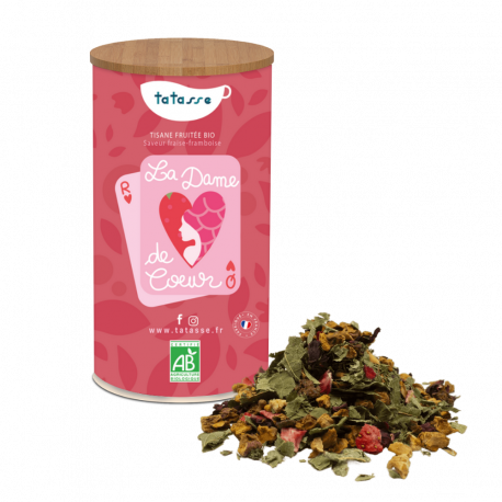 Tisane fruitée bio Fraise Mûre - Dame de Coeur - Tatasse