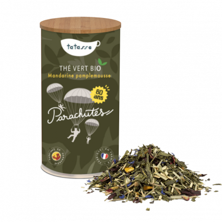 Thé Vert Bio Orange Grenade Mandarine en Vrac Parachutes — Tatasse