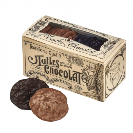Tuiles chocolat noir et chocolat au lait Maison du biscuit 170g