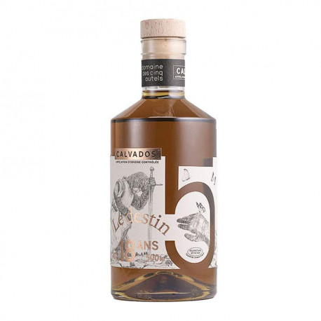 Calvados Le Destin 18 ans bio Domaine des Cinq Autels 50cl 40%