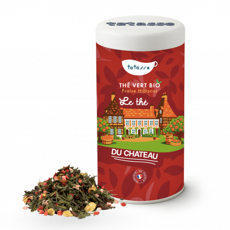 Thé vert bio fraise hibiscus - Thé du Château - Tatasse