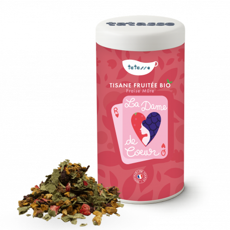 Tisane fruitée bio Fraise Mûre - Dame de Coeur - Tatasse