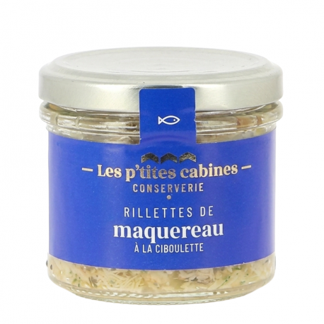 Rillettes de maquereaux à la ciboulette fraîche 90g Les P’tites Cabines