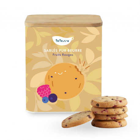 Sablés pur beurre Fruits Rouges - Tatasse - 120g