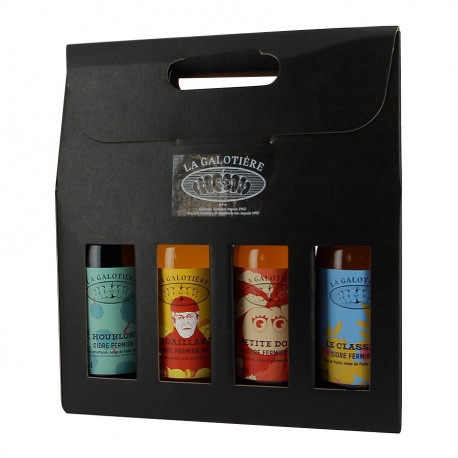 Coffret de 4 cidres fermier de 33cl du Domaine de La Galotière