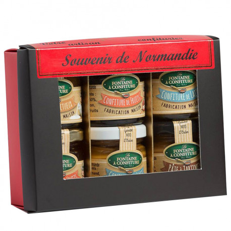 Coffret de 6 pots de tartinables de 40g La Fontaine à Confiture