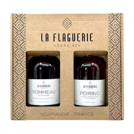 Coffret découverte Poirino et Pommeau 2x50cl Domaine de la Flaguerie