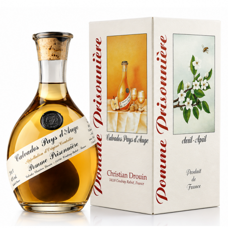 Carafe Pomme prisonnière Calvados Pays d'Auge - Christian Drouin 100cl 40%