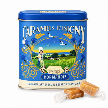 Caramels Isigny fondants beurre salé 180g en boite cigare