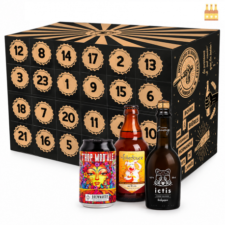 Calendrier de l'Avent Bières BLONDES Normandes - 24 bières de 33cl