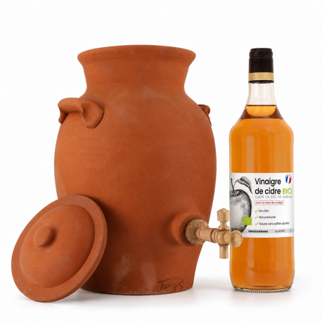 Kit de fabrication vinaigre de cidre (Vinaigrier et vinaigre avec sa mère)