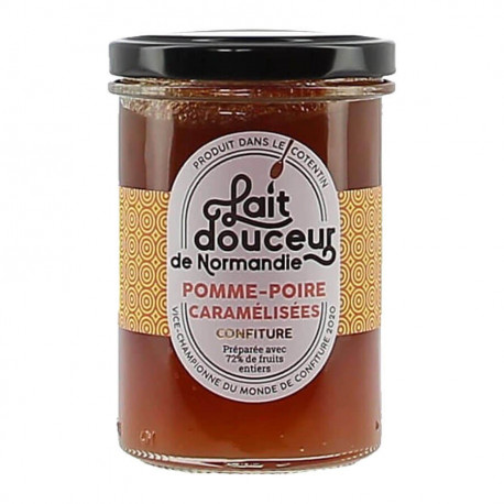 Confiture de pommes poires caramélisées 240g - Ferme d'Auréville