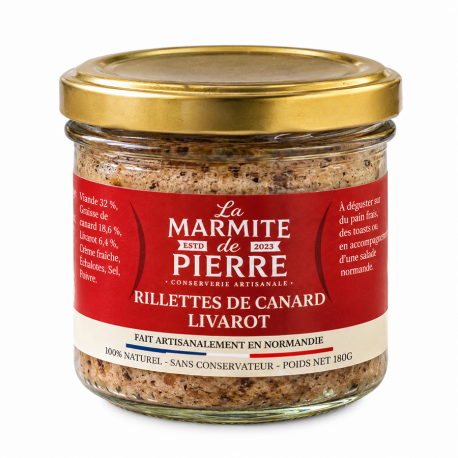 Rillettes de canard au Livarot La Marmite de Pierre 90g