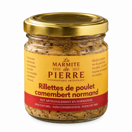 Rillettes de poulet au Camembert La Marmite de Pierre 90g