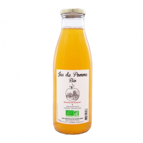 Jus de pomme BIO du Manoir de Durcet 75cl