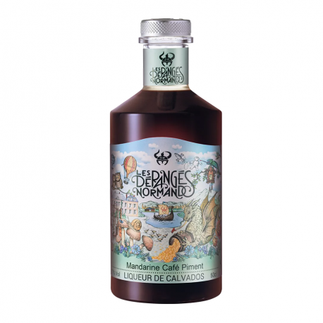 Liqueur de Calvados mandarine café piment 70cl 25% Les dérangés normands