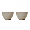 Lot de 2 bolées blanches en grès 200ml Poterie Turgis