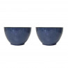 Lot de 2 bolées bleues en grès 200ml Poterie Turgis