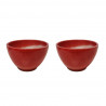 Lot de 2 bolées rouges en grès 200ml Poterie Turgis