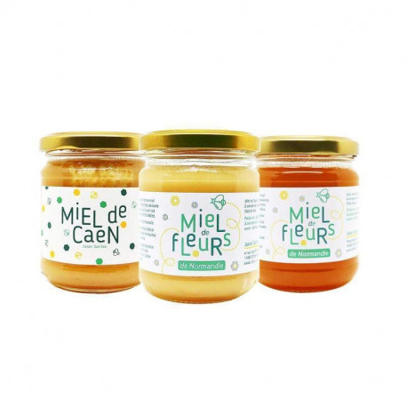 Lot de 3 miels de Normandie 3x250g Uibie