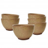 Lot de 6 bolées beiges en grès 200ml Poterie Turgis