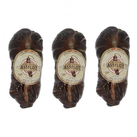 Lot de Véritables andouilles de Vire entières Asselot 3x320g