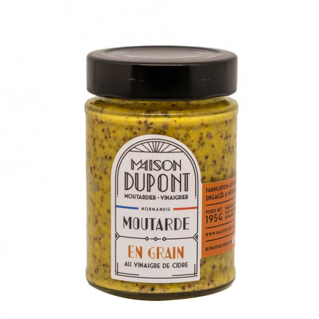 Moutarde en grain au vinaigre de cidre 195g Maison Dupont