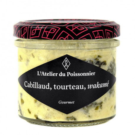 Rillettes de cabillaud, tourteau, wakamé 90g Atelier du poissonnier