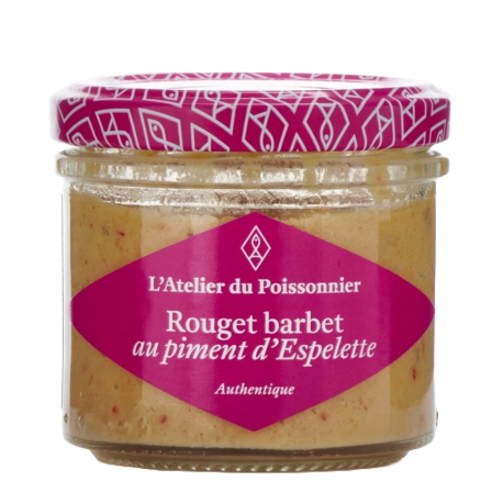 Rillettes de rouget barbet au piment d'Espelette 90g Atelier du Poissonnier