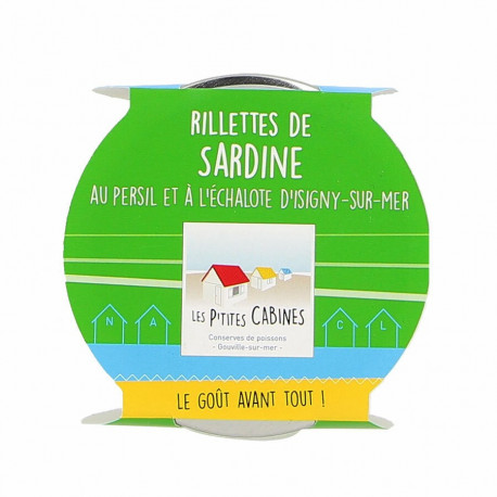 Rillettes de sardine au persil et l’échalote 90g Les P’tites Cabines
