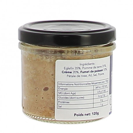 Rillettes églefin pétales de rose La Cédille 120g