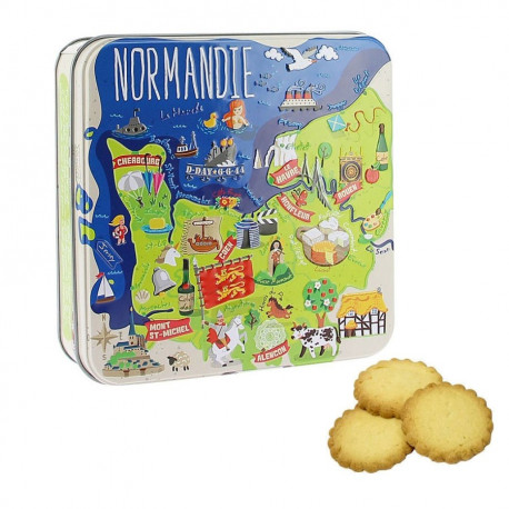 Sablés normands boîte en métal "Normandie" 120g