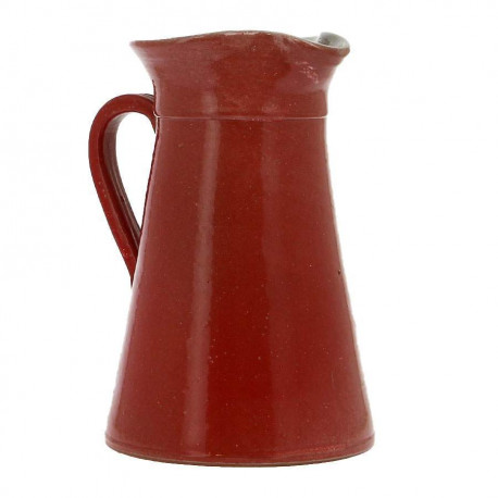 Service à cidre en grès rouge Poterie Turgis (6 bolées + 1 broc)