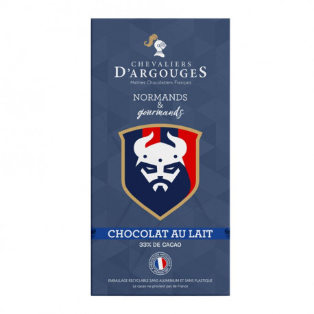 Tablette Stade Malherbe de Caen au chocolat au lait 33% 100g Chevalier d'Argouges