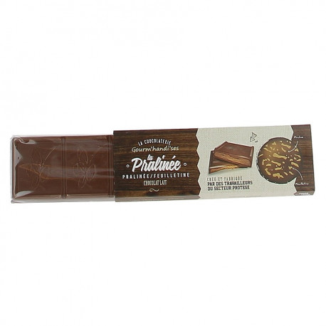 Tablette pralinée chocolat au lait 100g Gourm'handi'ses