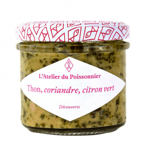 Tartinable de thon, coriandre et citron vert 90g Atelier du Poissonnier