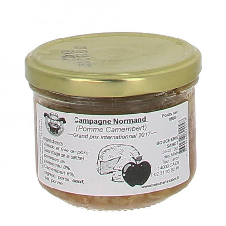 Terrine de campagne pomme et camembert 180g Sabot