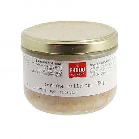 Terrine de rillettes Le philou normand 180g