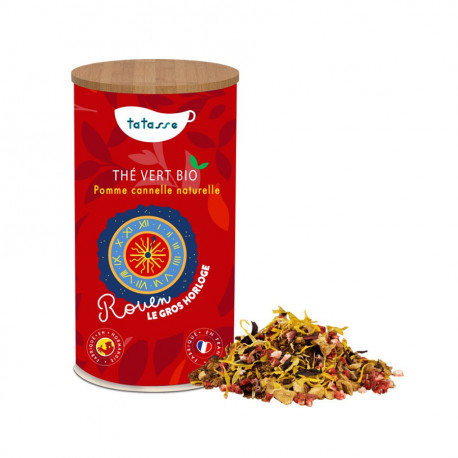 Thé vert bio pomme cannelle - Rouen - Tatasse 100g
