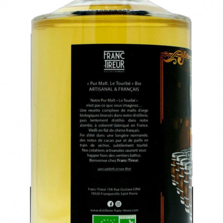 Whisky Tourbé pur malt Franc-Tireur 20cl 46%