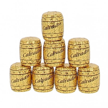 Chocolats tonneaux fourrés au Calvados (8 pièces)