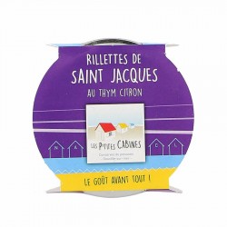 Rillettes de noix de Saint Jacques au thym et citron 90g Les P’tites Cabines