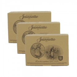 Lot de 3 boites de madeleines Jeannette nature 3x250g