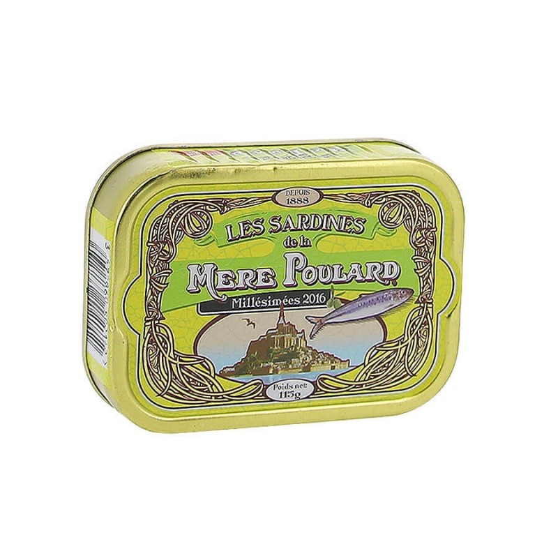 Les sardines huile d'olive de la Mère Poulard - Boîte métallique jaune