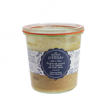 Filets de caille à la crème de foie gras Les bocaux d'Erisay 450g