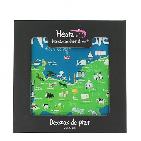 Dessous de plat La Normandie vue par Gougoule Earth - Heula