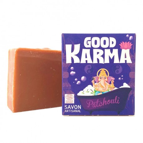 Savon artisanal patchouli "Good Karma" Les savons d'Achille 100g