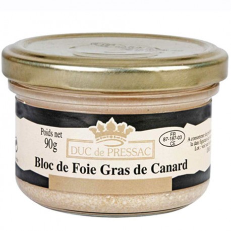 Bloc de foie gras de canard 90g Duc de Pressac