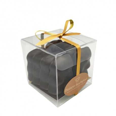Cube de 8 oursons en guimauve au chocolat noir Maison Rochefort